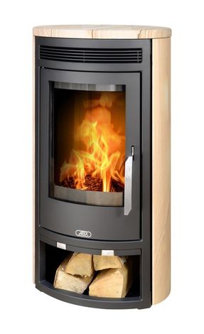 Печь-камин ABX Arktis 4, черная сталь, бразильский песч.с верх. плитой в Бердске